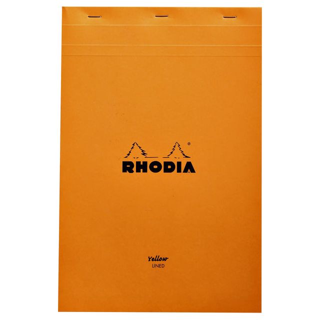 Rhodia - Bloc d'écriture A4 Ligne jaune 80vel | 5 pièces