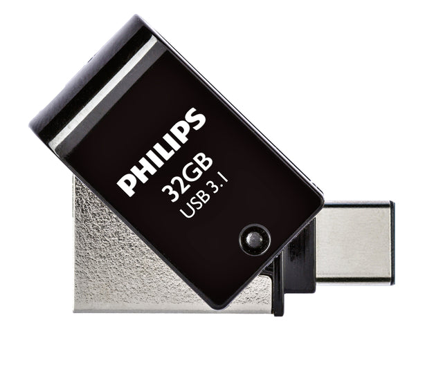 Philips-USB Stick 3.1 USB-C 2-en-1 Midnight Black 32 Go