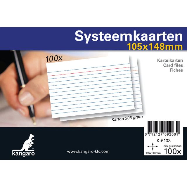 Kangaro - Systeemkaarten a6 105x148mm 100 stuks