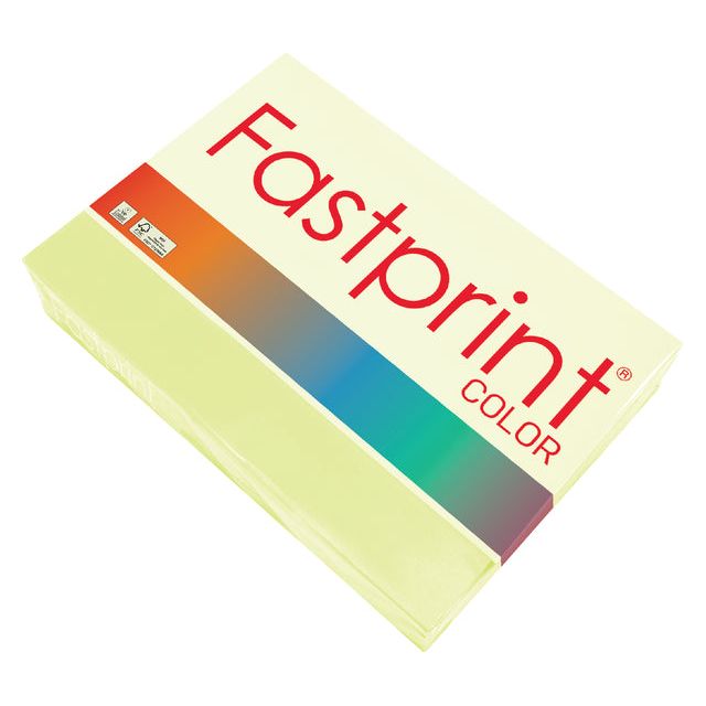 Fastprint - Kopieerpapier  a4 80gr citroengeel | 5 stuks