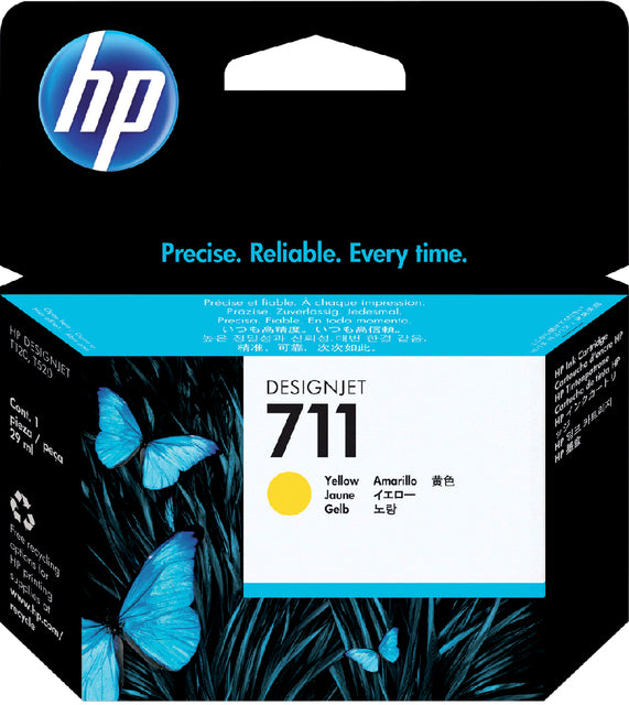 HP - Inkcartridge 711, 29 ml, OEM CZ132A, Geel