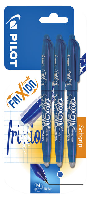 Pilote - Rollerpen Pilot Frixion Bleu 0,35 mm Blister de 3 pièces