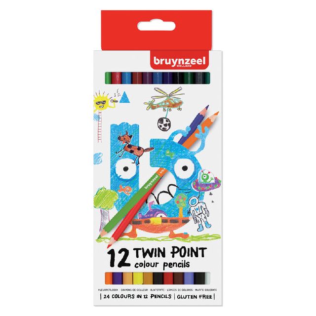 Bruynzeel - Kleurpotlood bruynzeel kids twin point ass | 6 stuks