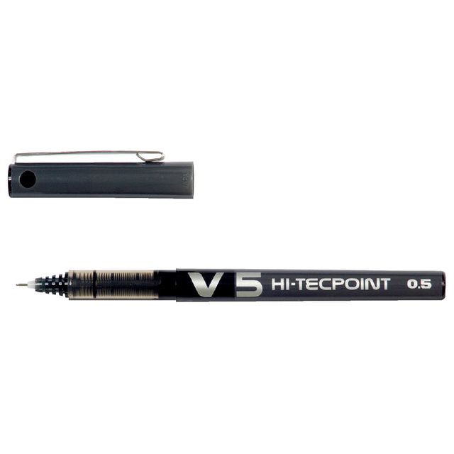 Pilote - Roller Hi -tecpoint V5 Largeur d'écriture 0,3 mm noir