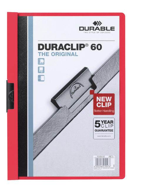 Durable - Klemmap Duraclip Original 60 rouge