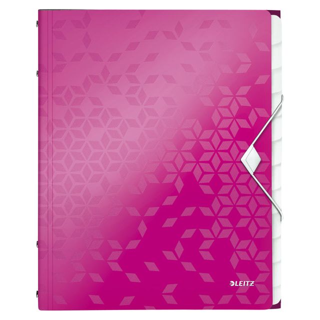 Leitz - Tri Folder Leitz wow 12tab pp rose | 1 pièce | 4 pièces