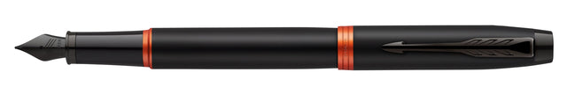 Parker - IM -lebendige Ringe Fountain Stift Medium, schwarz mit orangefarbenen Akzenten