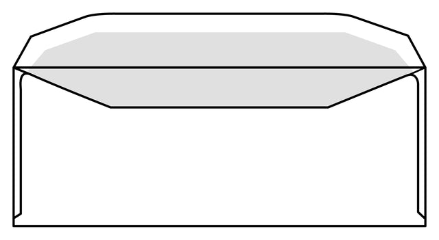 Izzy - Umhüllung C5/6 114x229mm Fenster rechts Gomed White 500st