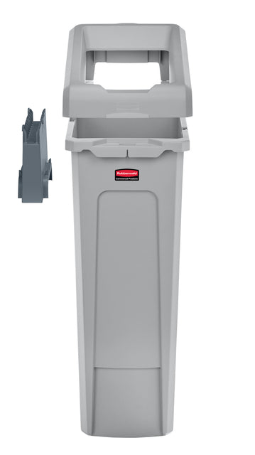 Rubbermaid - Récipient de déchets Slim Jim Recyclestation Terset Gray