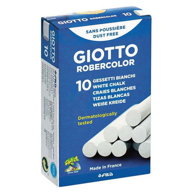 Giotto - Kreide Robercolor White, Box mit 10 Kehligen