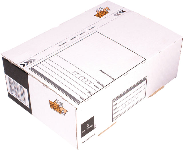 CleverPack - Postpakketbox 3 cleverpack 240x170x80mm 25st wit