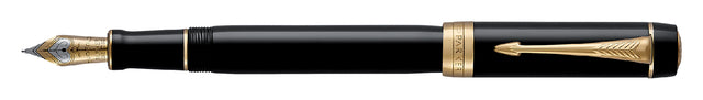 Parker - Fountain Pen DuoFold Classic Black 18k GT Medium