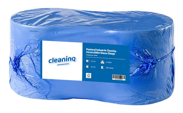 CleanInQ - Reinigungsrolle Industrie 24cmx300m Blue 2L