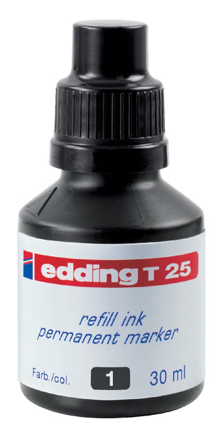 Edding - Viltstiftinkt edding t25 zwart | 10 stuks