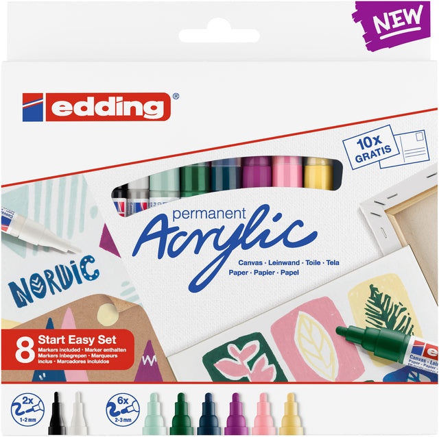 Edding - Acrylmarker edding terskit klein scandinavisch | 12 stuks