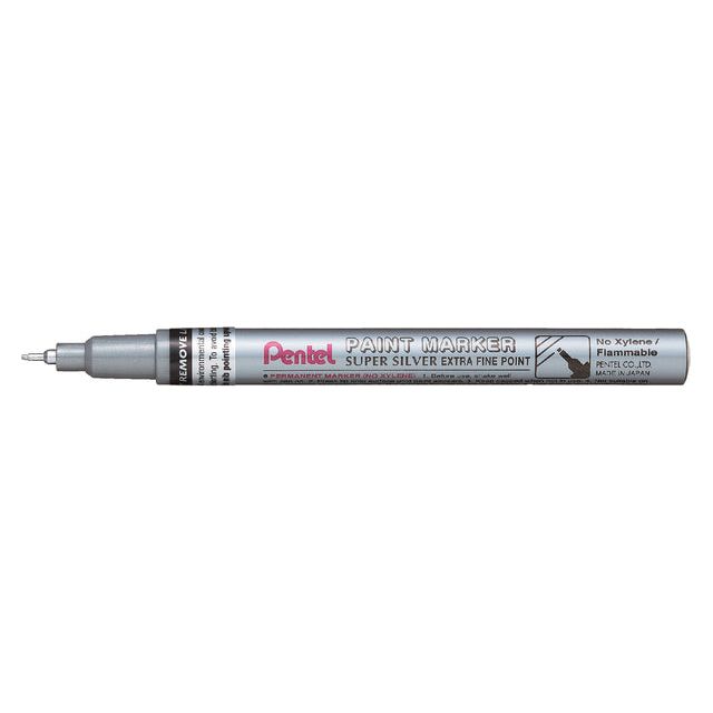 Pentel - FILT STIFT MFP10 Runder Punkt 0,7 mm Silber | 12 Stücke