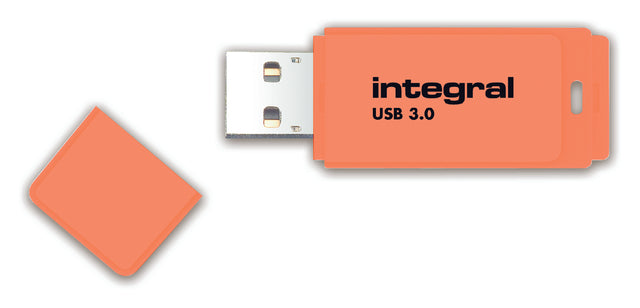 Integral - Neon USB 3.0 Stick, 64 GB, Orange