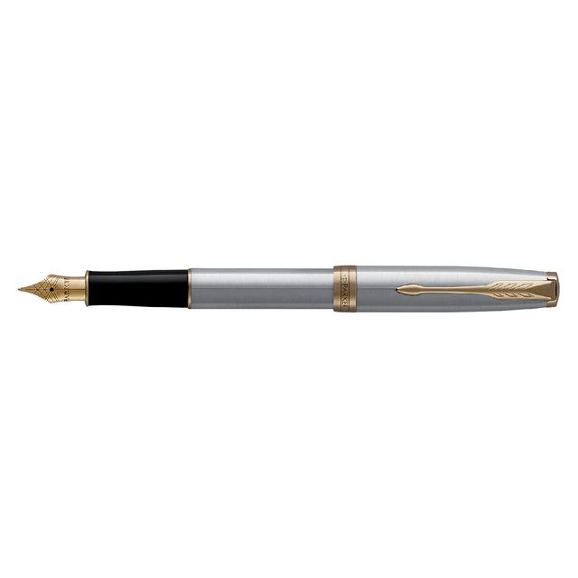 Parker - Fountain Pen Sonett Edelstahl GT Medium