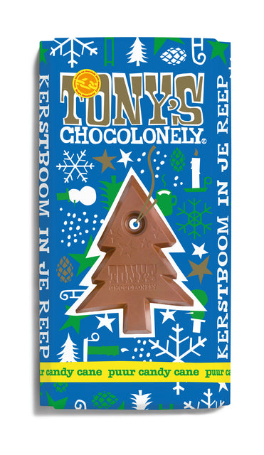 Tony's Chocolonely - Schokolade Pure Mint Candy Cane 180gr | 15 Stücke