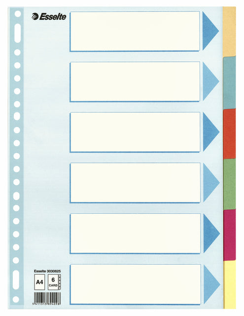 Esselte-tabs A4 23-Gats Carton 6-Lights bitte | 25 Stücke