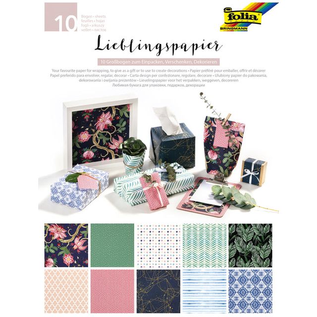 Folia Paper - Papierblok folia 50x70cm hobby inpakpap 10v 10mot