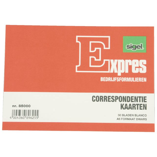 SIGEL - Correspondance Map Sigel Expres A6 Cardboard d'ivoire