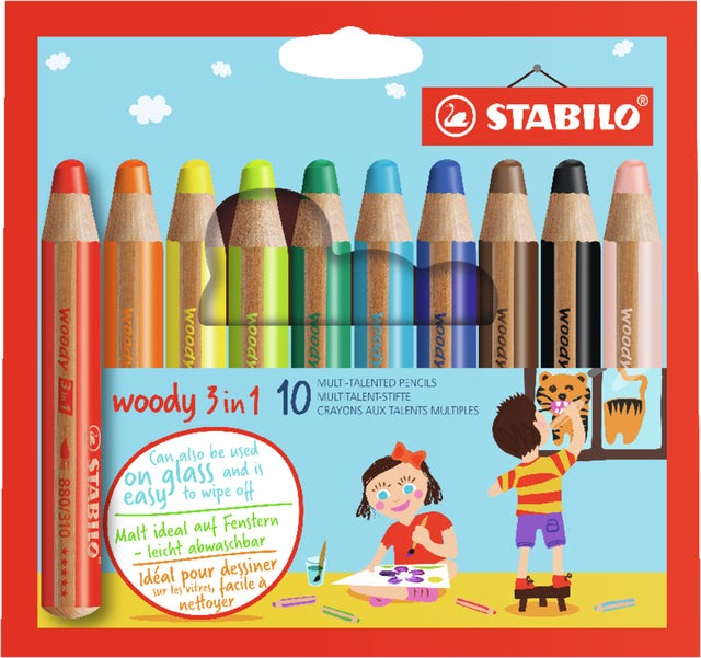 Stabilo - farbige Stifte Woody 880/10 Penny zu 10 Farben | 5 Stücke