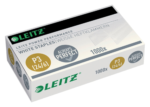 Leitz - Staples P3 24/6 blanc 1000 pièces | 10 pièces