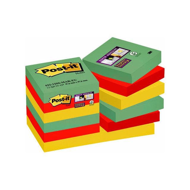 Mémoblok 3M Post-It 622 Super Sticky 47.6x47.6mm Marrakech