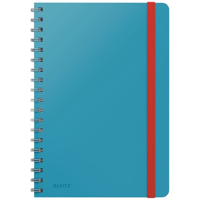 Leitz - Cosy notitieboek met spiraalbinding, voor ft B5, gelijnd, blauw