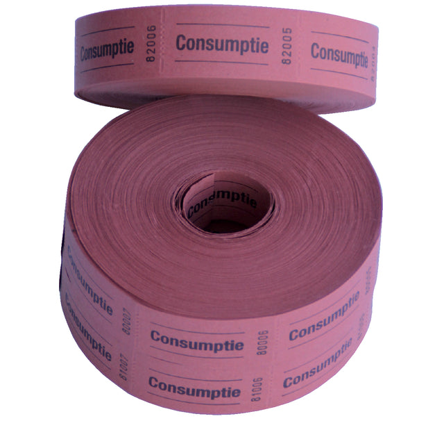 Combicraft - bon de consommation 57x30 mm 2 pièces 2x1000 rouges