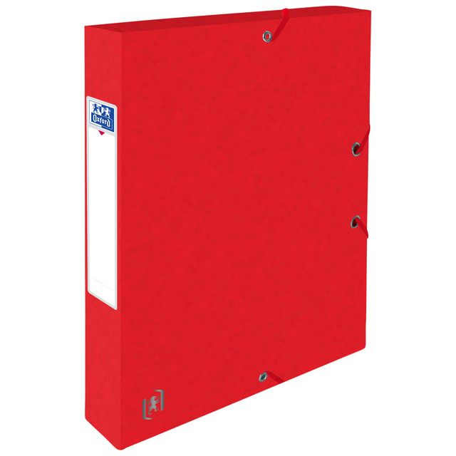 Oxford - elastobox Top File+ rug van 4 cm, rood