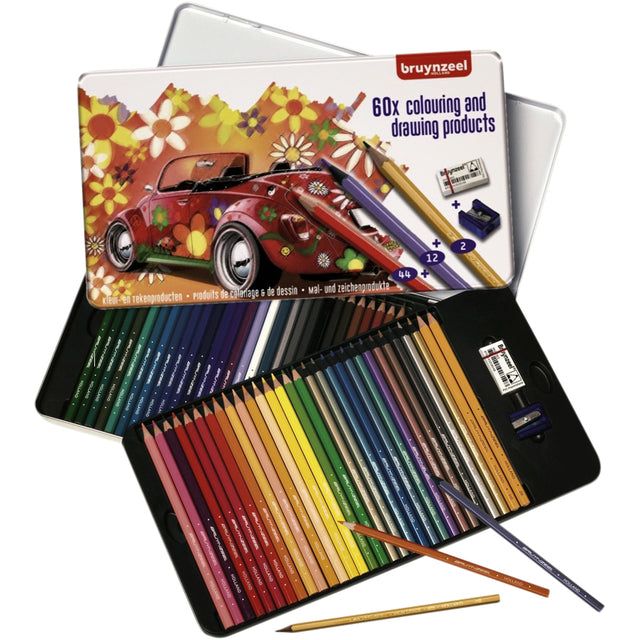 Bruynzeel - crayons de couleur Super les soixaisons dans la boîte 60 pièces | 4 pièces