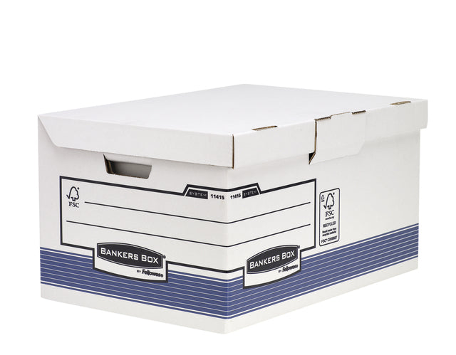 Bankers Box - Archive Box System Flip Top Top Maxi White Bleu