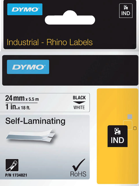 Dymo - Labele dymo rhino industrieel 24mm wit