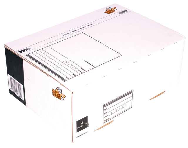 Cleverpack - Postpacksbox 4 305x215x110mm weiß | 5 Stücke