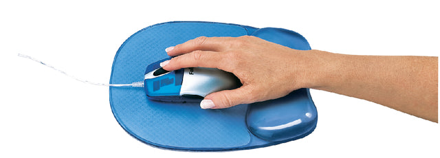 Fellowes - Kristalle Gel -Maus -Pad mit Handgelenkstütze, blau