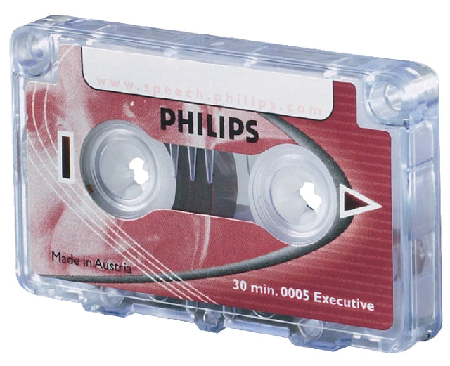 Philips - Kassette diktiert LFH 0005 2x15min mit Clip | 10 Stücke