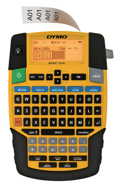 Dymo - Labelprinter dymo rhino 4200 qwerty 19mm geel