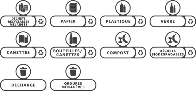 Rubbermaid - Labelset slim jim rs frans