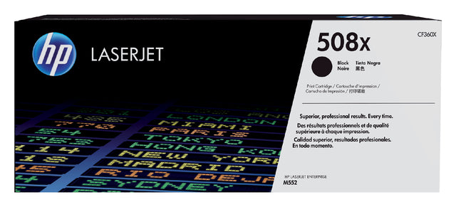 HP - Toner 508X, 12 500 pages, OEM CF360X, noir