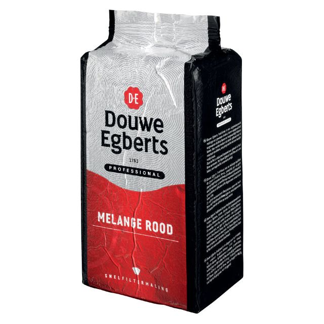 Douwe Egberts - café moulu pour les filtres rapides rouges, paquet de 1 kg