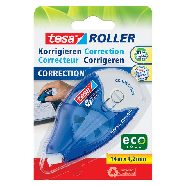 Tesa - Korrektur Moller Ecologo 4,2mmx14m Eco -nachfüllbar auf Blister | 5 Stücke