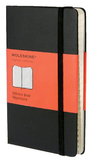 Moleskine - Adresboek moleskine pocket 90x140mm hard cover zw