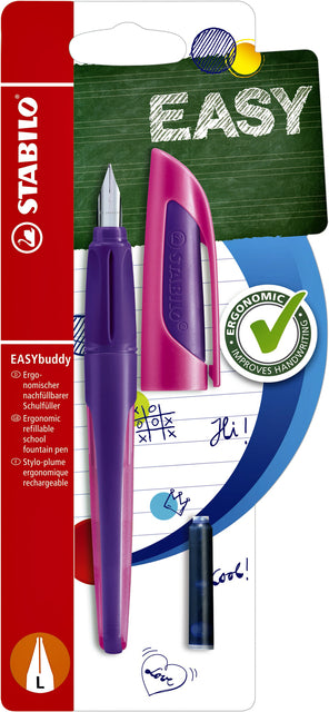 Stabilo - Fountain Pen Easybuddy Links -Handed Purple/Magenta Blase