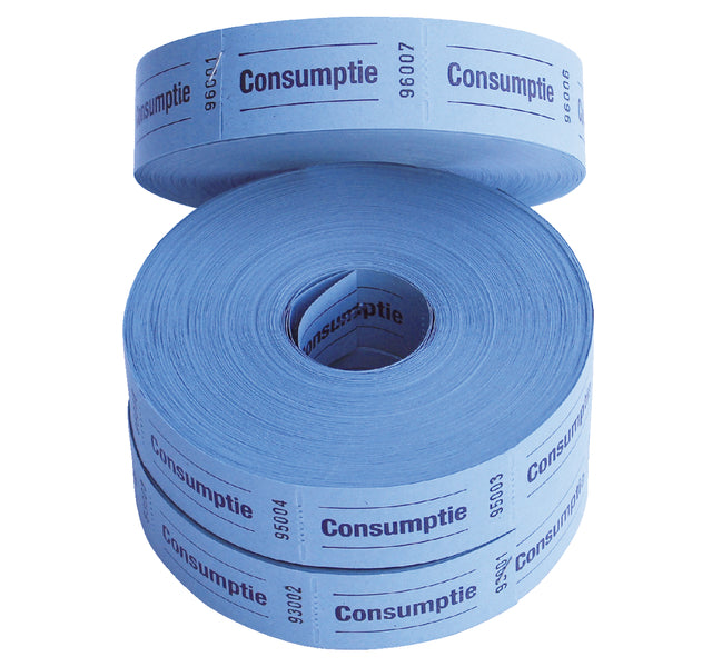 Combicraft - Konsumgutschein 57x30mm 2 -Seiten 2x1000 Stücke Blau | 30 Stücke