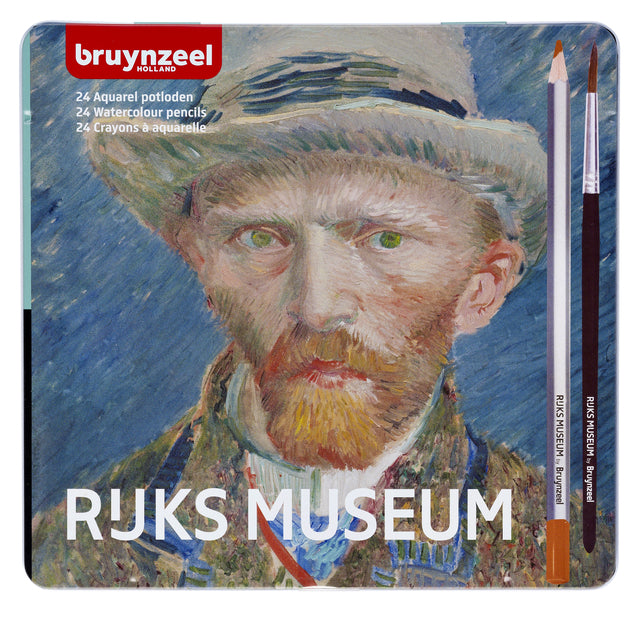 Bruynzeel - crayons de couleur Aquarel Van Gogh Blik à 24 pièces Assorti | 6 pièces