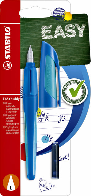 Stabilo - Fountain Pen EasyBuddy gauche - Boulister bleu foncé / bleu clair