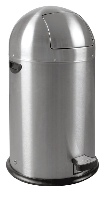 Eko - déchets bac kickcan metal bac inner 33liter mat chrome