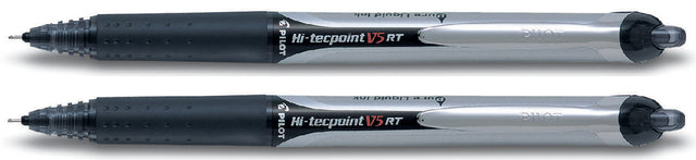 Pilot - Roller Hi-Tecpoint V5 RT Retractable, schrijfbreedte 0,25 mm, zwart